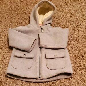 Old Navy Toddler Gray and Cream Fleece Jacket